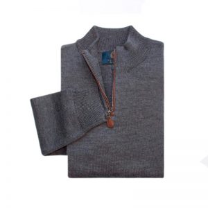 Sweater Cremallera Charcoal Gris